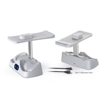 Док-станция для быстрой зарядки контроллера PS VR2, подставка для дисплея гарнитуры, стойка для хранения контроллера гарнитуры, аксессуар