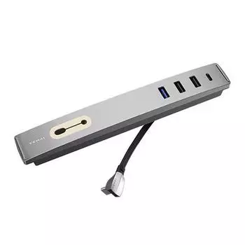 Док-станция для Tesla Model 3 Model Y 2025 Быстрое зарядное устройство Интеллектуальный USB-концентратор Зарядка Данные Аксессуары Центральный пульт управления серый