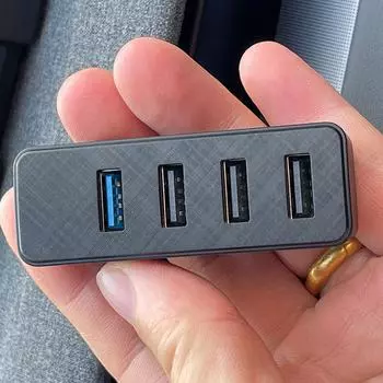 Док-станция для Tesla New Highland Glove Box USB Hub Expansion Dock Быстрая зарядка New Model3 Автомобильные аксессуары 2024 чёрный