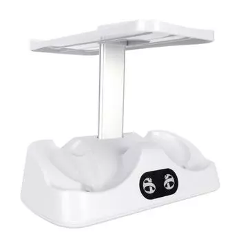 Док-станция для зарядки контроллера для PS5 VR2 для PSVR 2 с подставкой для гарнитуры VR со светодиодным индикатором 2 магнитных