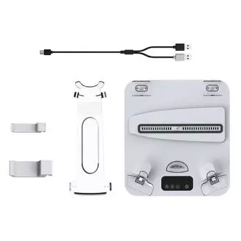 Док-станция для зарядки контроллера PS VR2 Кронштейн для хранения гарнитуры Охлаждающая подставка Ручка Подставка для зарядного устройства Стойка-органайзер