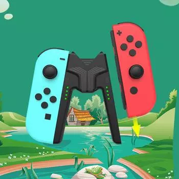 Док-станция для зарядки мини-игр с портом Type-C, подставка для зарядного устройства USB C для Nintendo Switch Joy Con, контроллер зарядного устройства с ручкой Joycon