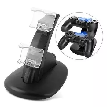 Подставка для док-станции зарядного устройства USB для 4 игровых частей Slim/Pro Controller