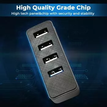 Док-станция Highland, бардачок, USB3.0, 4-портовый разветвитель, USB-концентратор, адаптер расширения, док-станция для новых автомобильных аксессуаров Y8T3