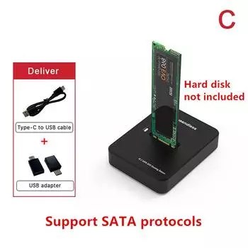 Док-станция M2 Nvme M Key Usb M 2 Usb C Корпус для SSD Nvme и Ngff HDD/SSD Док-станция База