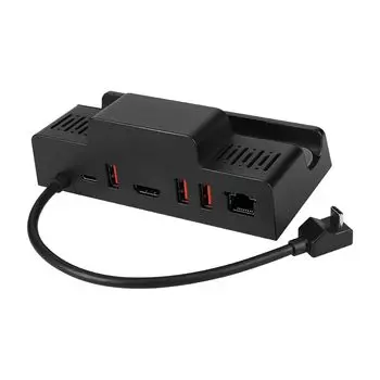 Док-станция Owltech Hub, совместимая с подставкой ASUS Deck Dock для игрового ПК x 3 x 1 LAN x 1 HDMI x 1 черный USB-C ROG/Steam Multi-port Type-A чёрный