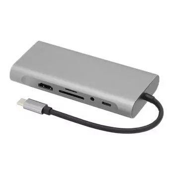 Док-станция расширения типа C 11 в 1 многофункциональная портативная док-станция расширения из алюминиевого сплава для типа C