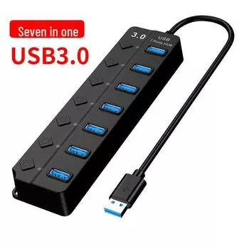 Док-станция расширения USB 3.0 на 7 портов Four-port switch single-port 3.0