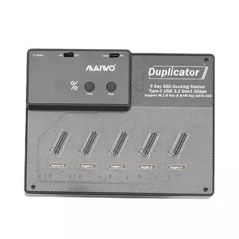 Док-станция с 5 отсеками USB3.0 на M.2 SATA NGFF SSD, 5 Гбит/с, оффлайн-клонирование, поддержка без инструментов, оффлайн-клонирование и копирование US