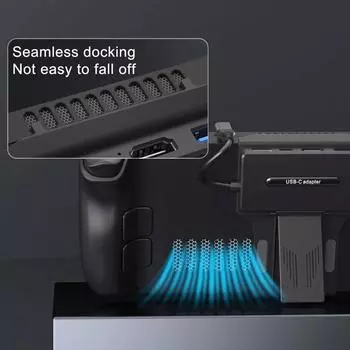 Док-станция Steam Deck Base Stand Hub Transform Oled To C USB с Ally Steam RJ45 Ethernet S8A7 balck-5in1