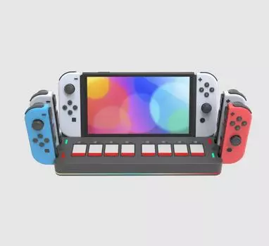 Док-станция Switch TV с зарядным устройством Joycon, замена док-станции Switch TV с 4K HDMI, подставка с зарядным устройством для контроллера Switch и 10 слотами для игр чёрный