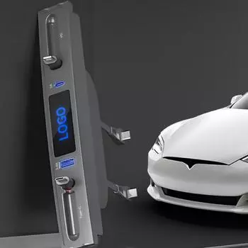 Док-станция Тип C Центральная консоль Smart Sensor Dual USB USB-адаптер центральной консоли Цифровой дисплей для Tesla Model 3 Model Y