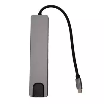 Док-станция типа C для 2 шт. USB3.0 HD Мультимедийный интерфейс RJ45 1000 Мбит/с PD Type C Хранение данных M