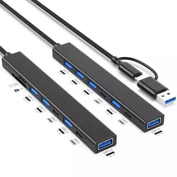 Док-станция USB 3 Hub, передача данных 5 Гбит/с, емкость 2 ТБ, устройство чтения карт SD/TF B