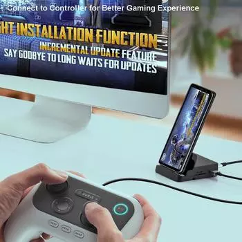 Док-станция USB C 8-в-1 для Steam Deck Nintend Switch Тип C — 4K при 30 Гц HDMI-совместимый адаптер USB-разветвитель USB 3.0 HUB