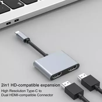 Док-станция USB C Высокопроизводительная синхронизация экрана из алюминиевого сплава