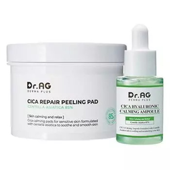 Доктор. Age Cica Repair Peeling Pad 60p + Cica Ampoule 30ml, 1 комплект