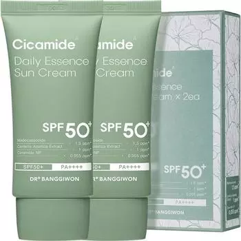 Доктор. Bang Ki-won Cicamine Солнцезащитный крем Daily Essence SPF50+ PA++++, 50г, 2 шт. Популярная корейская косметика
