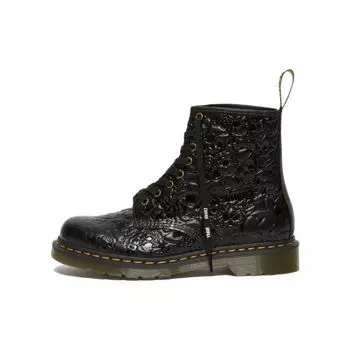 Доктор. Ботинки Martens 1460 WB из тисненой кожи на шнуровке The Goonies Кроссовки унисекс Черные 27939001 36