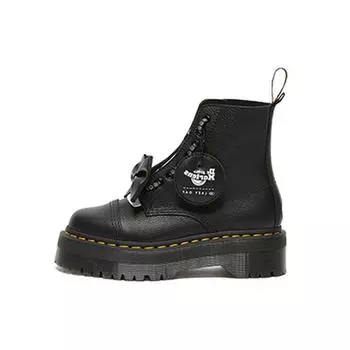 Доктор. Ботинки на низкой платформе Martens Lazy Oaf x Sinclair Черные женские кроссовки Pisa 27518001 36