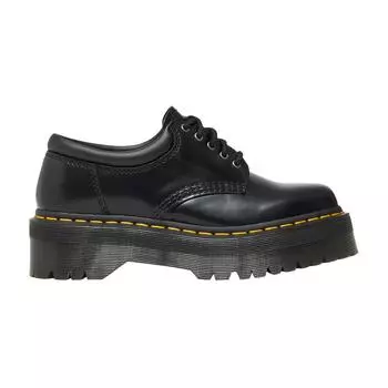 Доктор. Martens 8053 Quad Smooth Leather Platform Черные женские кроссовки 24690001 43