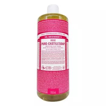 Доктор. Гель для душа Bronner s Rose Pure Castile Soap с ароматом розы, 1 шт., 950 мл