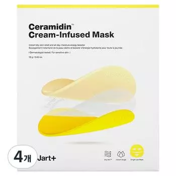 Доктор. Jart Ceramidin Cream Infused Mask 18г, 1 упаковка, 4 шт.
