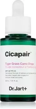 Доктор. Jart+ Cicapair™ Tiger Grass Camo Drops SPF 35 Легкий тонирующий флюид TU прозрачный