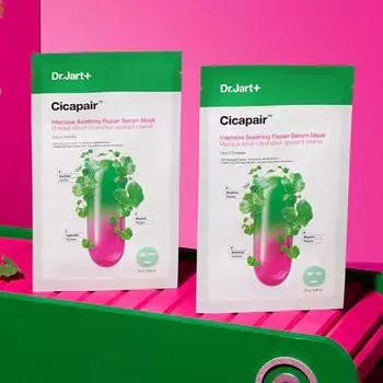 Доктор. Jart+ НОВАЯ интенсивная успокаивающая восстанавливающая сыворотка-маска Cicapair™ (25 г х 5 шт.)