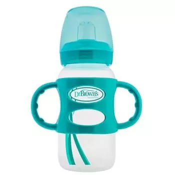 Доктор. Коричневая чашка SIPPY с широким горлышком и носиком, 270 мл, мятная, 1 шт.