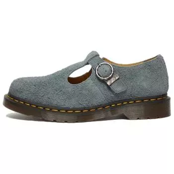 Доктор. Кроссовки Martens T-Bar Suede Mary Jane Washed Denim Unisex Sneakers Blue 31518764 36