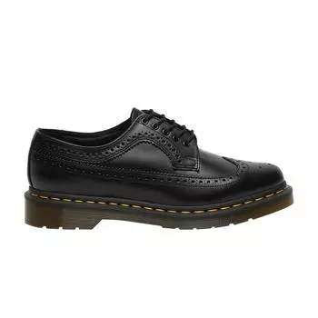 Доктор. Кроссовки унисекс Martens 3989 Smooth Leather Brogue Black Yellow Stitch 22210001 38