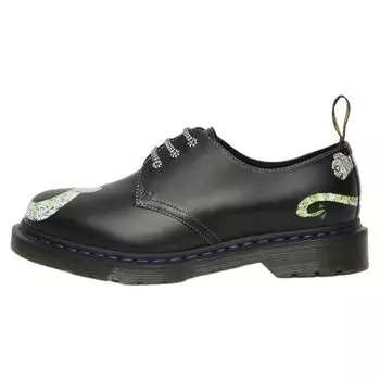 Доктор. Martens 1461 WB Beetlejuice Smooth Leather Oxford Черные гладкие кроссовки унисекс 27942001 43
