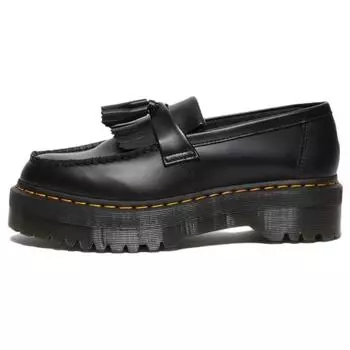 Доктор. Martens Adrian Кожаные лоферы на платформе с кисточками Черные кроссовки унисекс 27989001 42