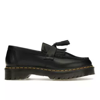 Доктор. Martens Adrian Yellow Stitch Кожаные лоферы с кисточками Черные кроссовки унисекс 22209001 37