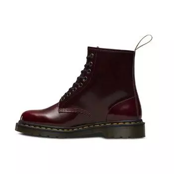 Доктор. Martens Vegan 1460 Cambridge Brush - Женские кроссовки вишнево-красного цвета 24226600