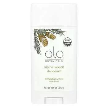 Доктор. Mercola, Дезодорант Ola Botanicals®, Альпийский лес, 2,65 унции (75,13 г)