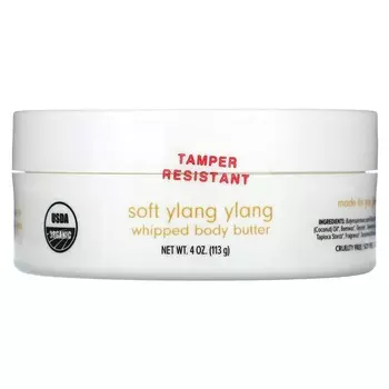 Доктор. Mercola, Ola Botanicals, взбитое масло для тела, мягкий иланг-иланг, 4 унции (113 г)