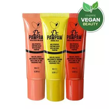 Доктор. Popo Multi Balm 10 мл x 3 вида набор, оригинальный, персиково-розовый, насыщенный красный, 1 набор