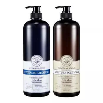 Доктор. Seed Super Seed Balm Шампунь 1 л + гель для душа 1 л Набор Bebe Musk Fragrance, 1000 мл, 1 набор