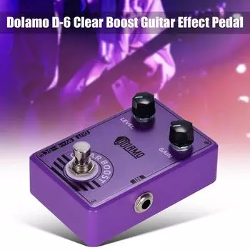 Dolamo D-6 Clear Boost Педаль эффектов для гитары Фиолетовая педаль для гитары Boost Effects True Bypass фиолетовый