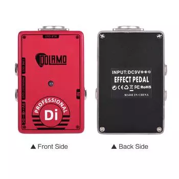 Dolamo D-7 Профессиональная гитарная педаль эффектов DI Box с переключателем Ground Lift XLR Out для электрооборудования вино красного