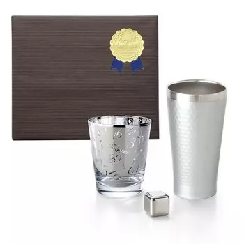 Термостакан Dolce Duo Day, пара стеклянных кружек для пива, пивной бокал, термоизоляция, стакан из нержавеющей стали, вакуумная изоляция, двойной стенкой, кубик льда в комплекте