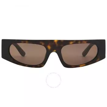 Dolce Gabbana Dark Brown Browline Ladies Sunglasses DG4411 502 73 54