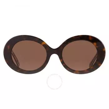Dolce Gabbana Dark Brown Oval Ladies Sunglasses DG4448F 321773 51
