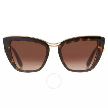 Dolce Gabbana Gradient Brown Cat Eye Ladies Sunglasses DG6144 502 13 54