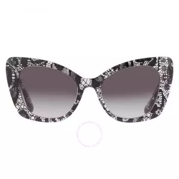 Dolce Gabbana Grey Gradient Butterfly Ladies Sunglasses DG4405 32878G 53
