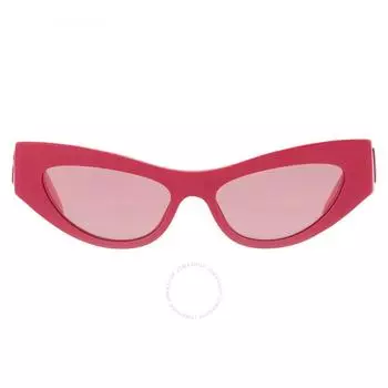 Dolce Gabbana Pink Mirrored Cat Eye Ladies Sunglasses DG4450 326230 52