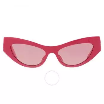 Dolce Gabbana Pink Mirrored Cat Eye Ladies Sunglasses DG4450F 326230 52