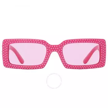 Dolce Gabbana Pink Rectangular Ladies Sunglasses DG4447B 326284 53